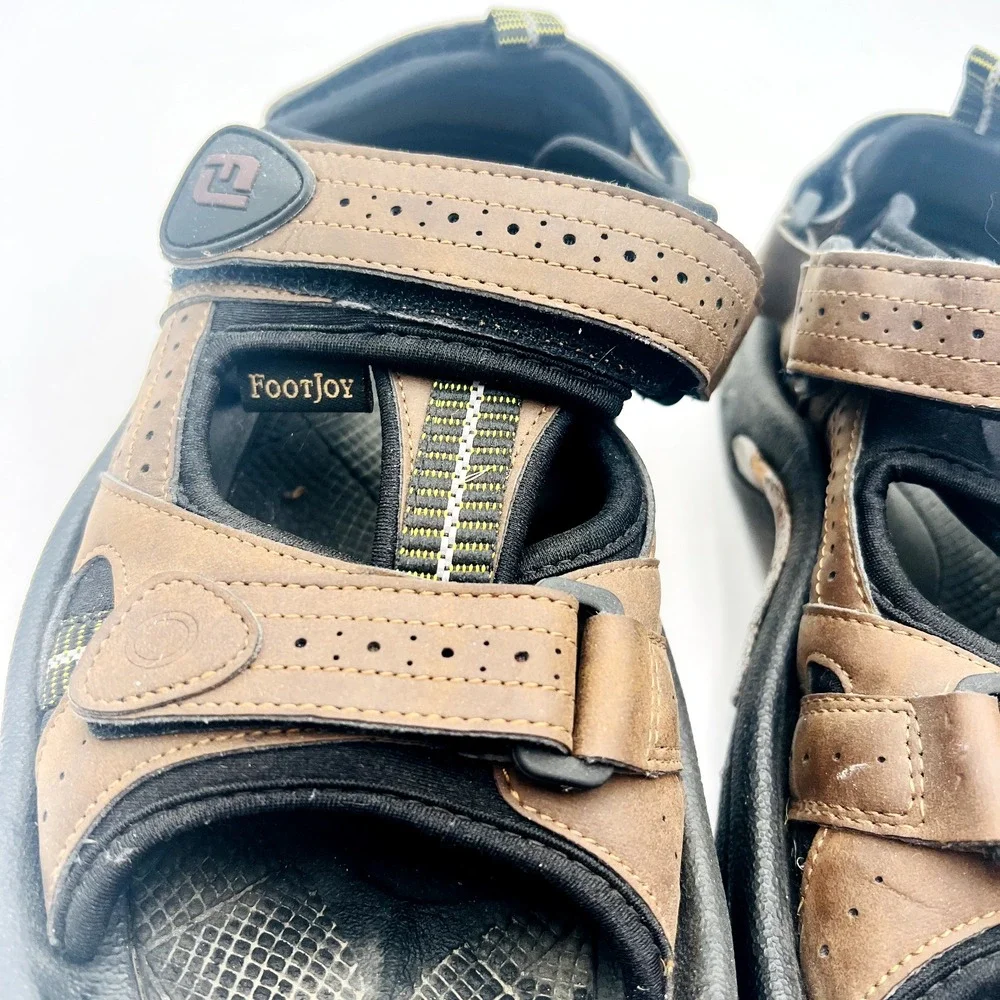 Footjoy Size 8M Leather Golf Spikes Sandals Adjustable Strap Open Toe Mens 45607